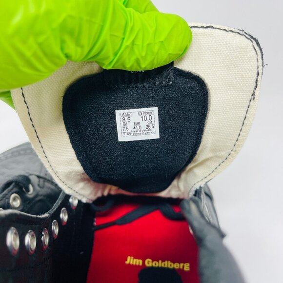 Vans Sk8 Hi Jim Goldberg Raised By Wolves Mens Size 8.5 Sneakers Black Leather - Picture 11 of 15